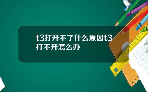 t3打开不了什么原因t3打不开怎么办