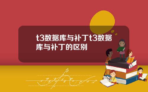 t3数据库与补丁t3数据库与补丁的区别