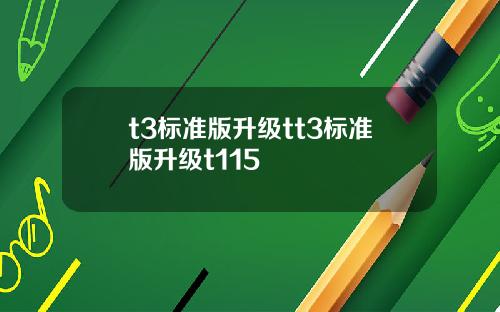 t3标准版升级tt3标准版升级t115