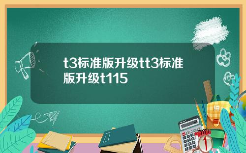 t3标准版升级tt3标准版升级t115