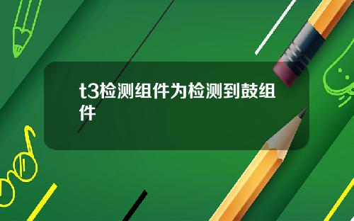 t3检测组件为检测到鼓组件