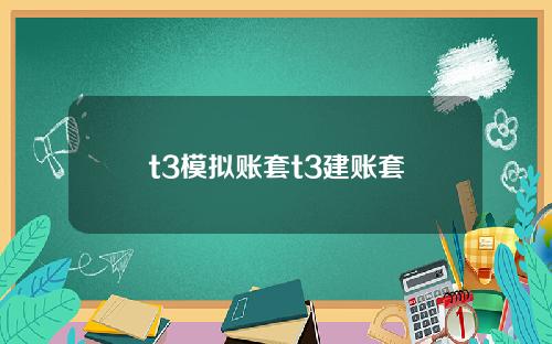t3模拟账套t3建账套