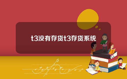 t3没有存货t3存货系统