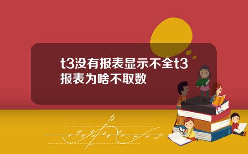t3没有报表显示不全t3报表为啥不取数