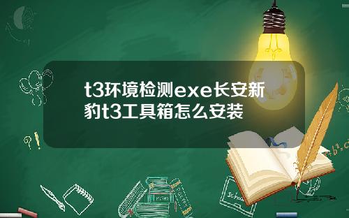 t3环境检测exe长安新豹t3工具箱怎么安装
