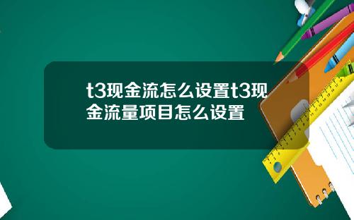 t3现金流怎么设置t3现金流量项目怎么设置