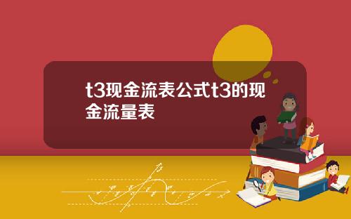 t3现金流表公式t3的现金流量表