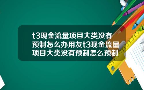 t3现金流量项目大类没有预制怎么办用友t3现金流量项目大类没有预制怎么预制