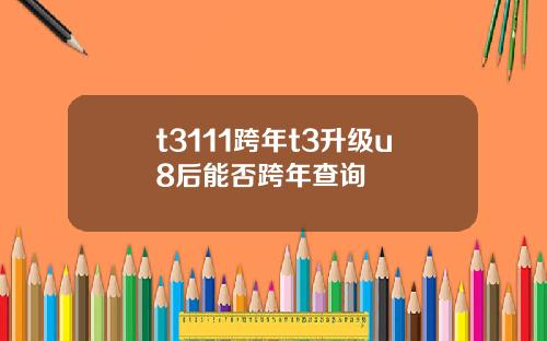 t3111跨年t3升级u8后能否跨年查询