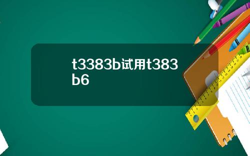 t3383b试用t383b6