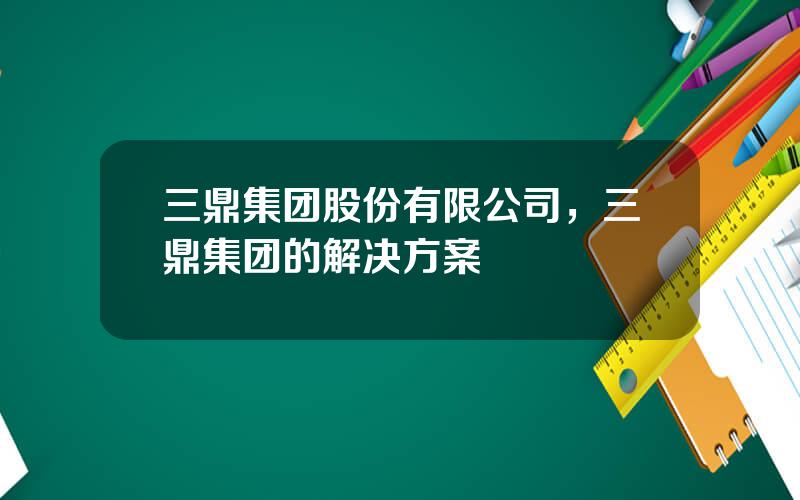 三鼎集团股份有限公司，三鼎集团的解决方案