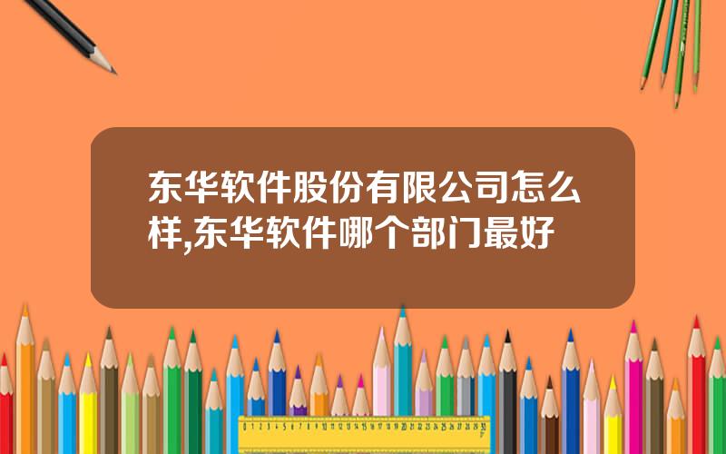 东华软件股份有限公司怎么样,东华软件哪个部门最好