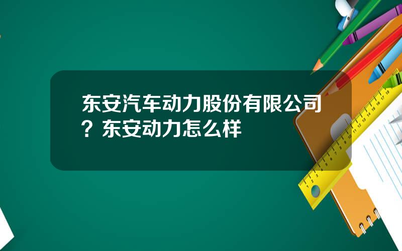 东安汽车动力股份有限公司？东安动力怎么样