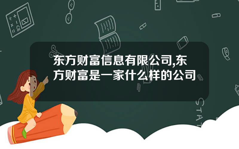 东方财富信息有限公司,东方财富是一家什么样的公司