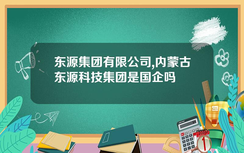 东源集团有限公司,内蒙古东源科技集团是国企吗