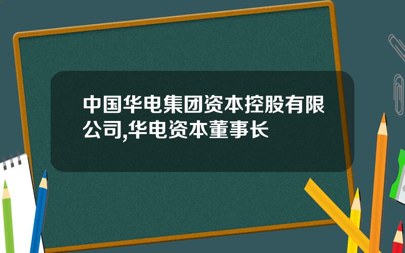 中国华电集团资本控股有限公司,华电资本董事长