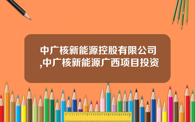中广核新能源控股有限公司,中广核新能源广西项目投资