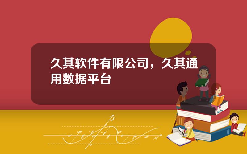 久其软件有限公司，久其通用数据平台