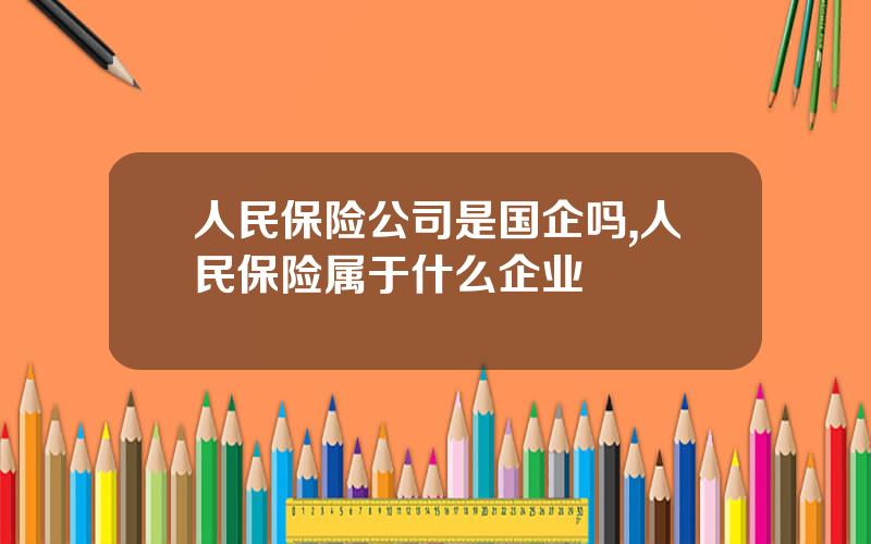 人民保险公司是国企吗,人民保险属于什么企业