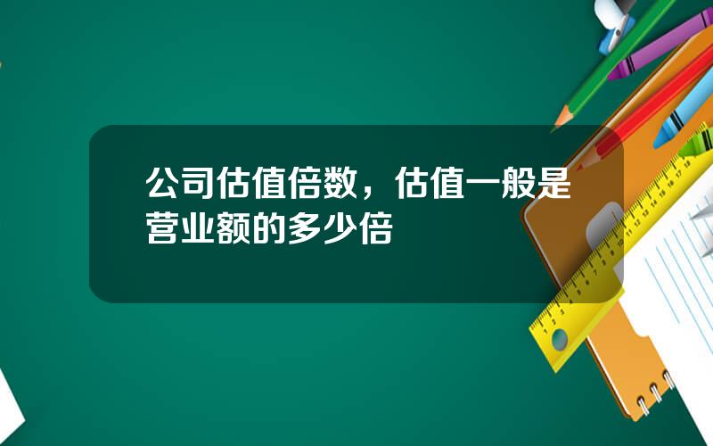 公司估值倍数，估值一般是营业额的多少倍