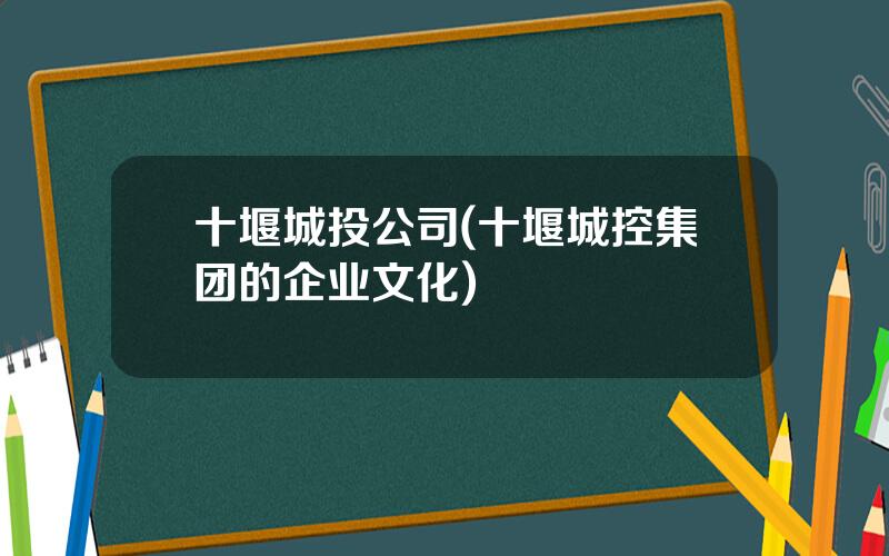 十堰城投公司(十堰城控集团的企业文化)