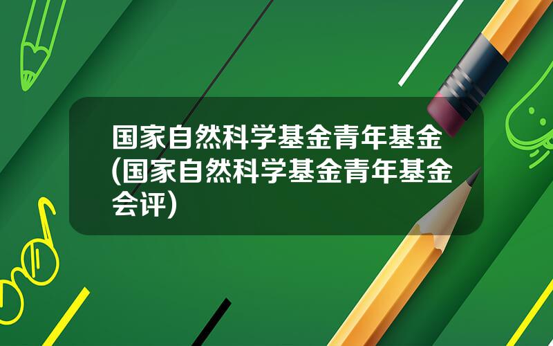 国家自然科学基金青年基金(国家自然科学基金青年基金会评)
