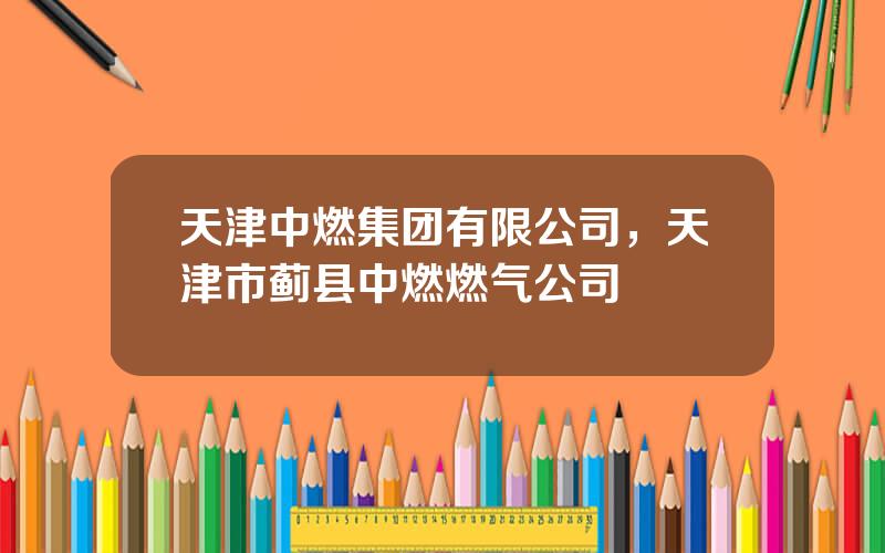 天津中燃集团有限公司，天津市蓟县中燃燃气公司