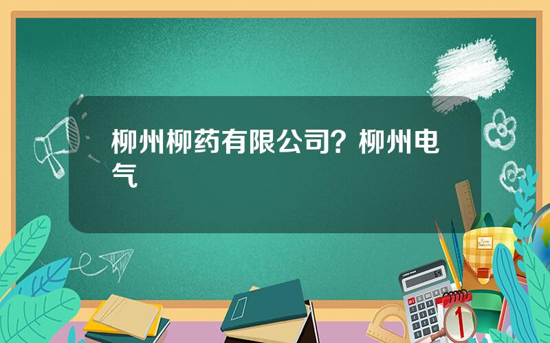 柳州柳药有限公司？柳州电气