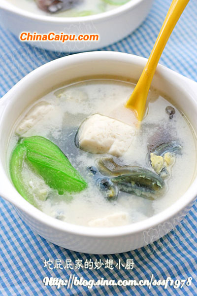丝瓜皮蛋豆腐汤怎么做？